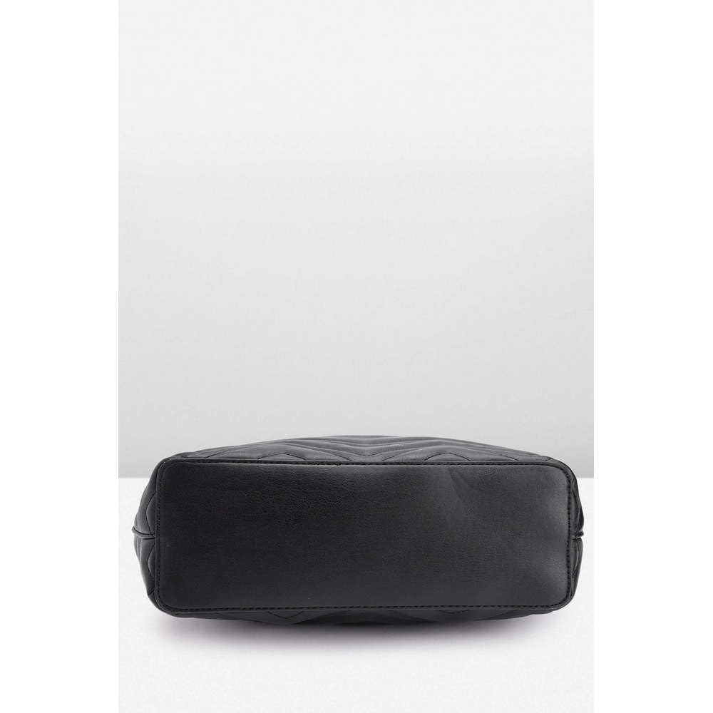 Anne Klein Faux Leather Zipper Closure Women's Tote Bag (Black, XL)