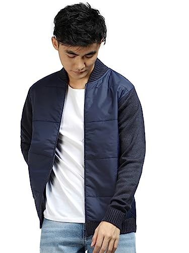Jack & Jones Cotton Men's Standard Length A-Line Coat (230321501-Navy Blazer_Navy Small)