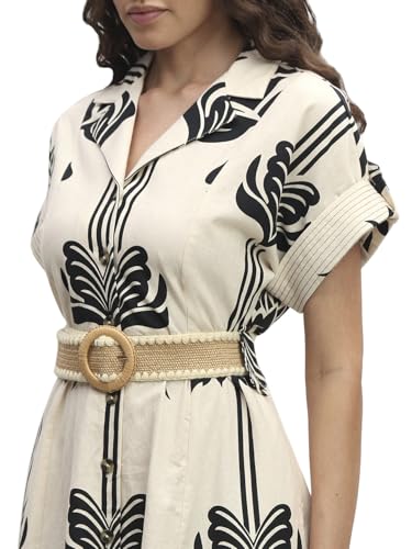 VERO MODA Womens Midi Dress Ecru