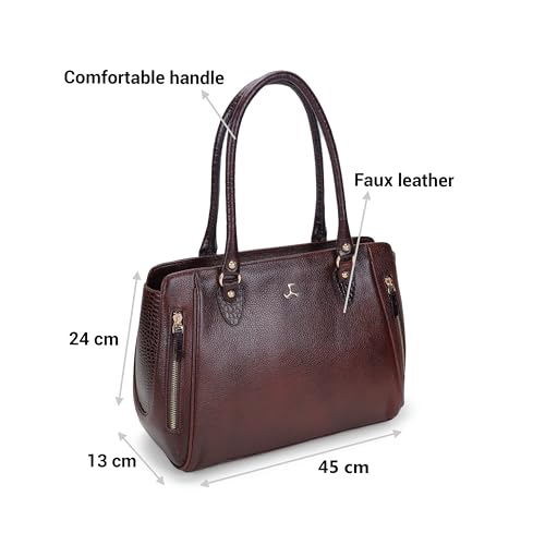Mochi Women Brown Casual Leather Soft Body Zipper closure Solid Shoulder Bag (37-68)