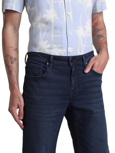 Jack & Jones Mens Blue Low Low Rise Shorts