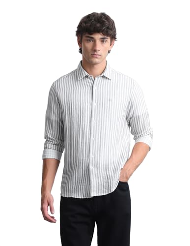Flying Machine Vertical Striped Slim Fit Shirt