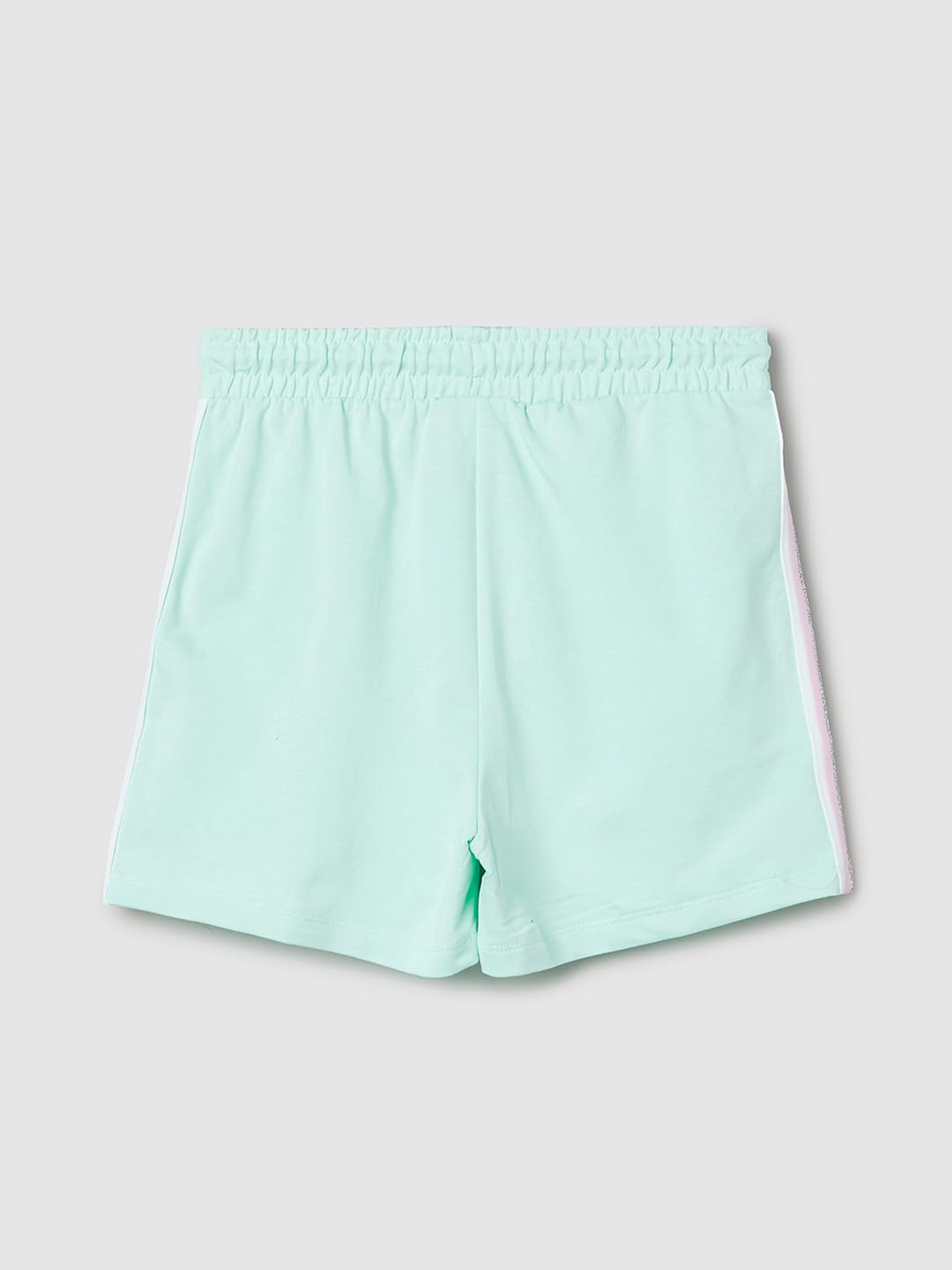 Max Girls Side Paneled Shorts,Aqua,8-9Y