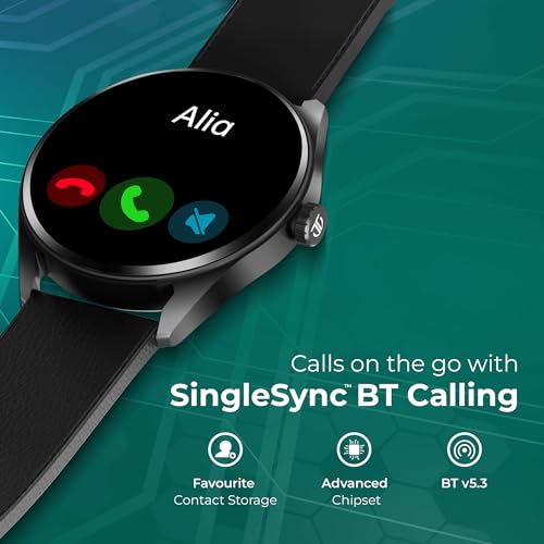 Titan Crest 1.43” AMOLED Smart Watch for Productivity with BT Calling, AI Morning Briefs, Functional Crown, Health Tracking, Aluminium Body, 100+ Sports Modes, Smartwatch for Men and Women - (Brown)