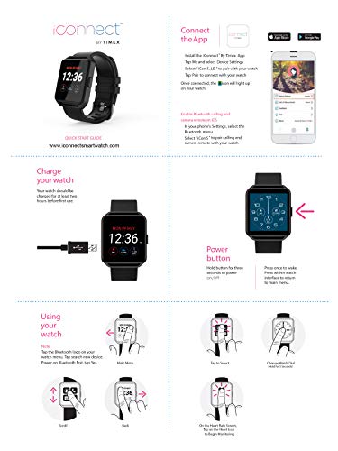 iConnect by Timex TW5M31300 Classic Square Gunmetal Smartwatch, Gray Silicone Strap