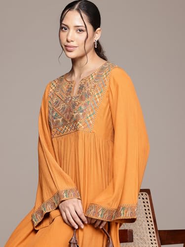 Ritu Kumar Yellow Peru Solid Dress