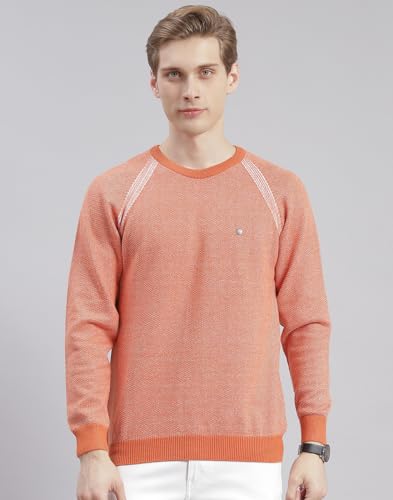 Monte Carlo Yellow Solid Round Neck Sweater