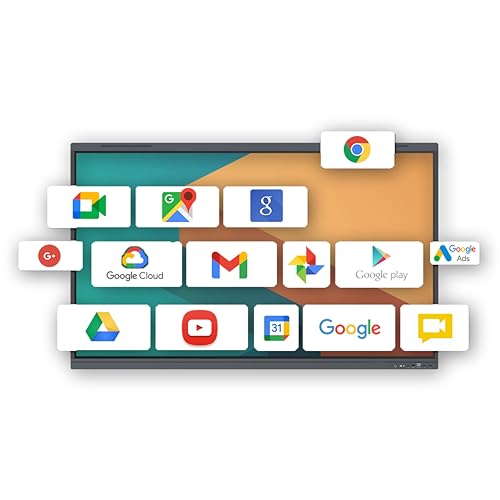 BIG VUE Pluss 55 Inch Android 14 Interactive Television, All-in-1 Digital Panel Board, 8 GB RAM 128 GB ROM, Ai, Multitouch Screen Display for Teaching, Classroom & Office Use