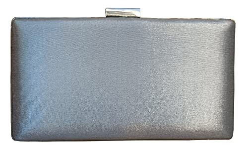 DUCHESS Women's Hand Embroidered Silver Clutch Bags for Party and Formal Events