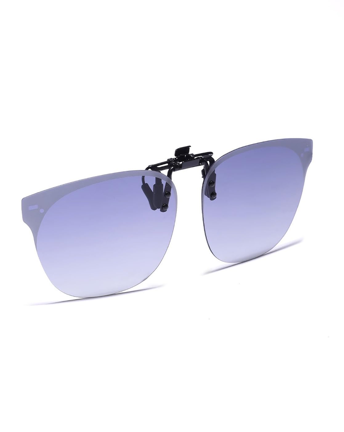 Carlton London Black & Grey Toned Polarised Lens Sunglass Clip for unisex