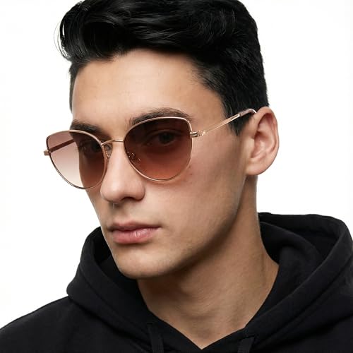 John Jacobs | Gold Pink Cat Eye UV Protected Sunglasses | For Women | Size - Large | JJ S13867 - Pack of 1