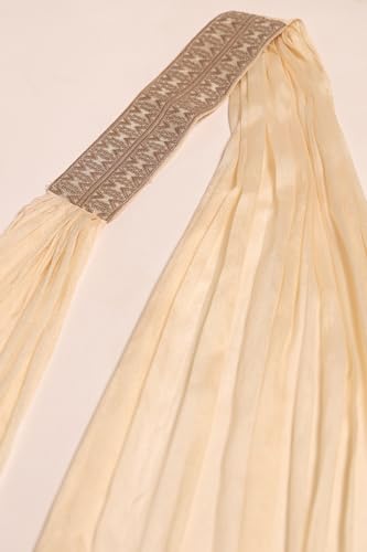 Soch Womens Cream Tissue Floral Salwar Suit With Sequins