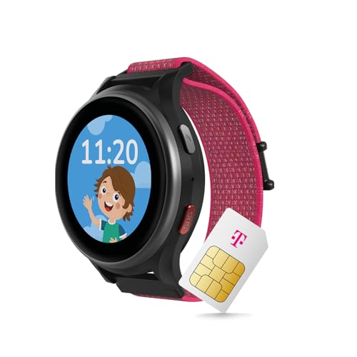 ANIO 6 smartwatch for children, GPS and phone function, Dt. manufacturer, data protection and phone support, long battery life, SOS, Telekom SIM card €30 Amazon coupon after registration