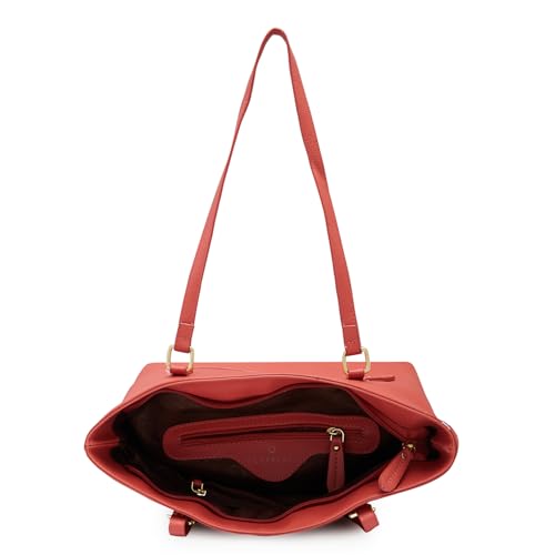 Caprese Jenny Tote Bag, Medium-Blush | Stylish Handbag for Women | Spacious, Versatile Office & Daily Essentials Tote | Top Zip Closure