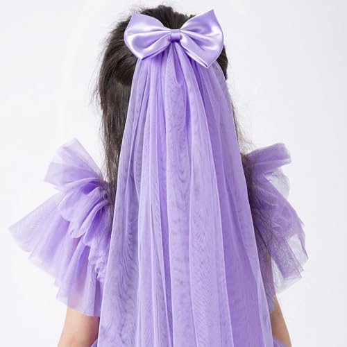 Hopscotch Girls Lavender Short Sleeves Floral Applique Tiered Dress for Age (5-6 Years)