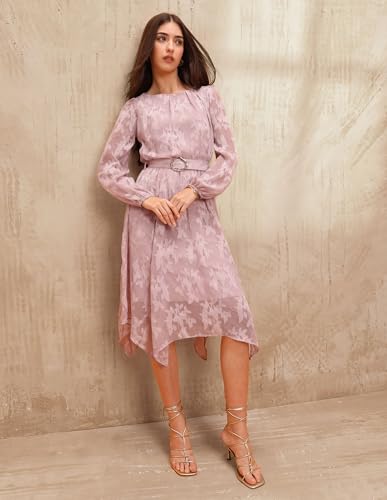 U.S. Polo ASSN. Women Floral Lace A-Line Dress (UWAW25DRS197_Pink_M)