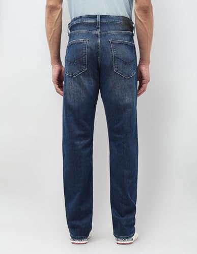 U.S. Polo Assn. Denim Co. Men's Harold Slim Straight Fit Blue Jeans (UDJEN1899_Blue_32)