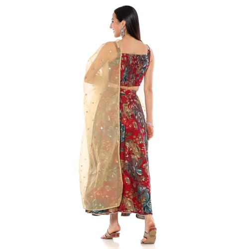 Rangriti Women's Modal Skirt Sets (HVYFSTV20122AW24PNK_Pink_M)