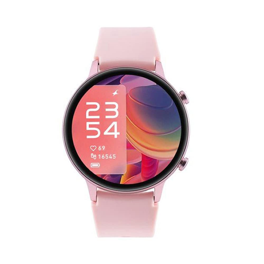 Fastrack Reflex Play +|BT Calling|1.3” AMOLED Display Smartwatch with AOD|Premium Metallic Body|AI Voice Assistant|in-Built Games|BP Monitor|24x7 HRM|SpO2|Multiple Sports Mode|Upto 7 Day Battery|IP68