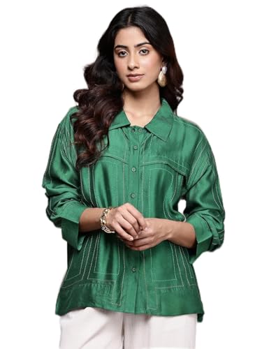 Ritu Kumar Green Solid Full Sleeve Shirt