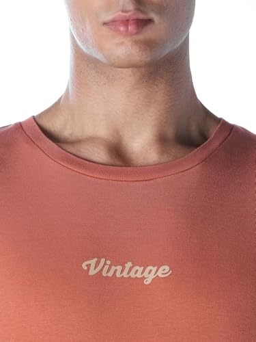 Jack & Jones Men Oversized Orange Tshirt