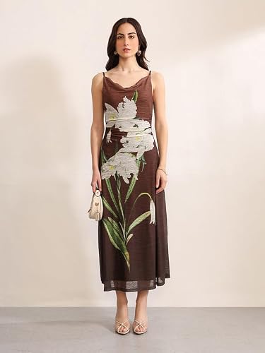 Kazo Hibiscus 2 Maxi Dress (Brown L)