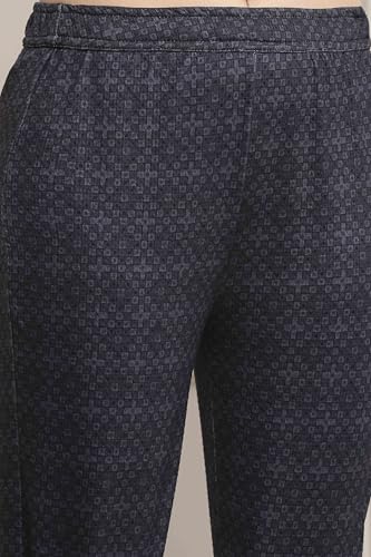 Biba Women Black Polyester Printed Straight Kurta Pants Set_38