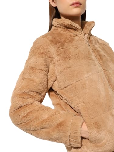 ONLY Women's Solid Regular Fit Light Brown Jacket