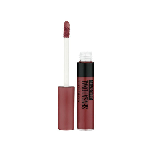 Maybelline New York Sensational Liquid Matte Lipstick, Non-sticky, Non-drying Lipstick, Hassle-Free & Precise Application, Long-lasting Liquid Matte Lipstick - Nude Nuance|7ml