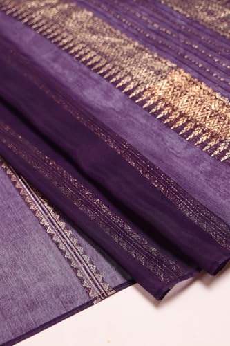 Soch Womens Purple Dola Silk Embroidered Suit Set With Thread Work