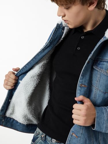 Max Men Washed Denim Jacket (Blue_XL)