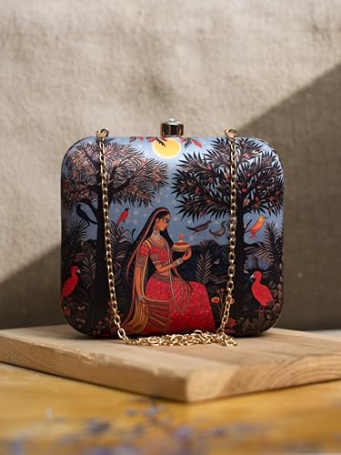 Artklim Mughal Garden Motif Printed Clutch