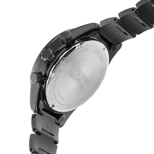 Seiko Stainless Steel Analog Black Dial Men's Watch-Ssc773P1