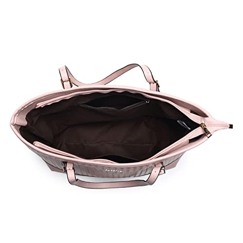 Textured Pink Shoulder Bag
