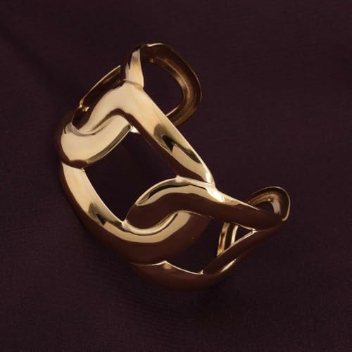 PALMONAS Link Hoops Cuff Bracelet for Women - Gift for Girls & Women | Waterproof & Anti-Tarnish Bracelet