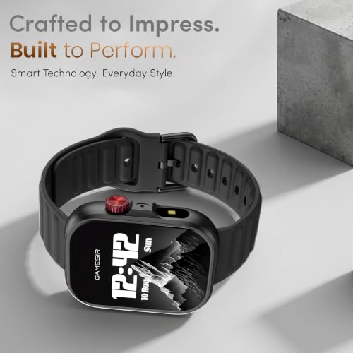 GameSir Oryvex Smart Watch for Men & Women, 2.19" Full Touch Display, Bluetooth Calling, Fitness Tracking, Message Notifications, Android & iOS Compaatible - (Black)