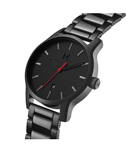 MVMT Classic Ii Qtz Basic Calendar Black Round Dial Men's Watch|Ionic Plated Black Steel Material|Black Color Band - 28000313-D