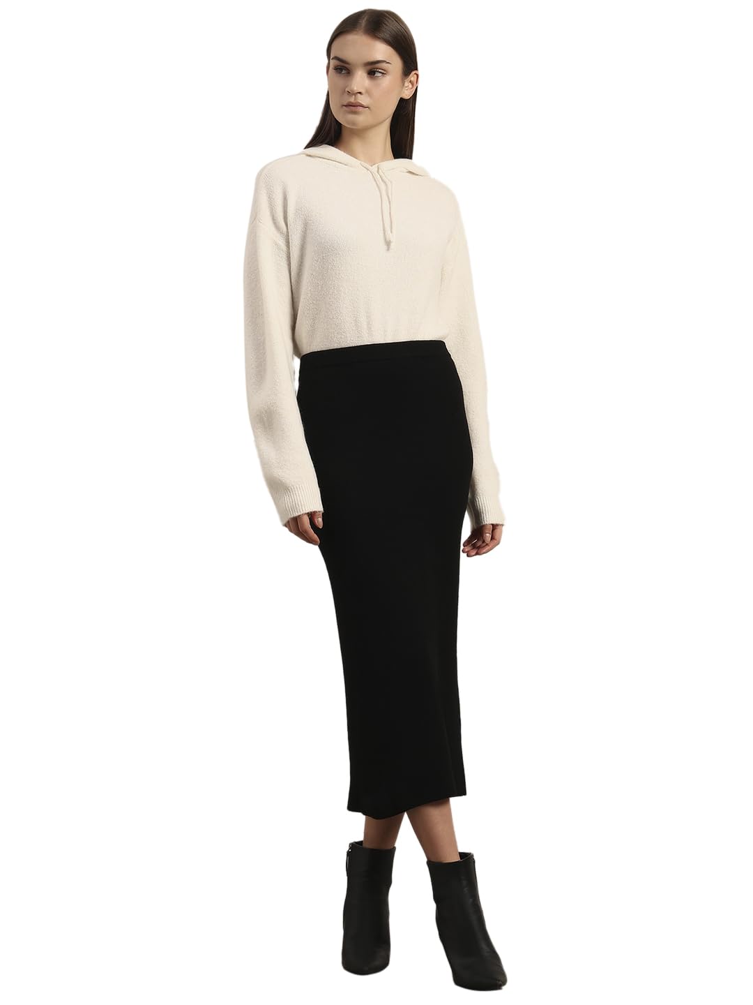 VERO MODA Women's Below Knee Skirt Black