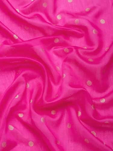 Ahalyaa Women's Polyester Sarees (AH-SMS-SRBL-10_Fuchsia)