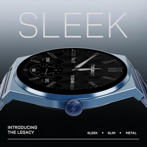 Fire-Boltt Phoenix Nova Smartwatch 1.43” Slim Super AMOLED Display 466x466 Pixel Always-On Display Bluetooth Calling, Health Tracker for Men & Women Midnight Sapphire