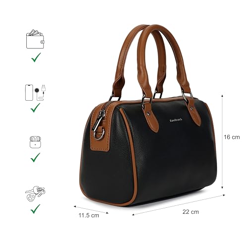 Fastrack Swirl Satchel | Women’s Faux-Leather Satchel| Dual Carry Handles, Adjustable Strap & Spacious Main Compartment