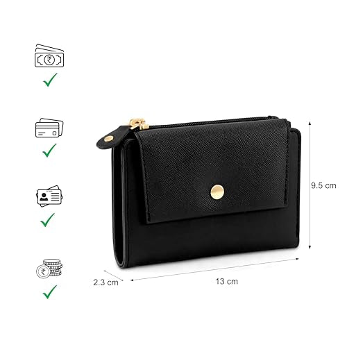 Fastrack Women's Black Wallet-Small (F23SWLSMS05BK1)