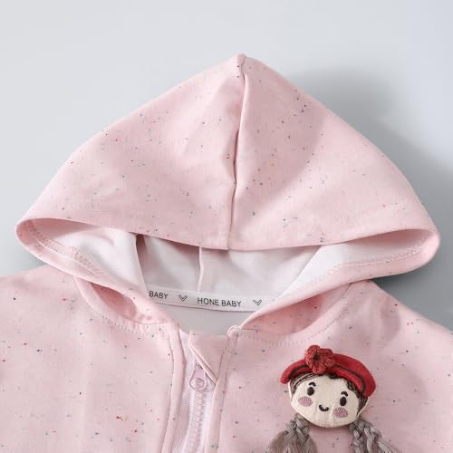 Hopscotch Girls Full Sleeves Pink 3-Pc Snow White Pants Set For Ages (12-18 Months)