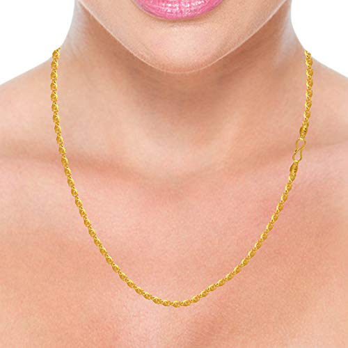 P.C. Chandra Jewellers 22k (916) Yellow Gold Chain for Women