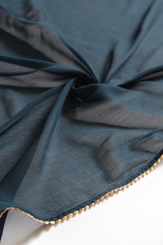 Soch Women's Teal Green Crepe Floral Print Suit Set With Mirror Work