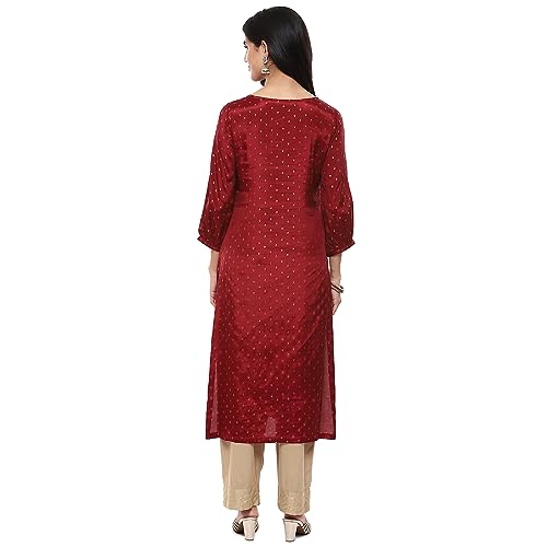 BIBA Women Printed Straight Mix and Match(MNMASSORTED16190E_Maroon_40)