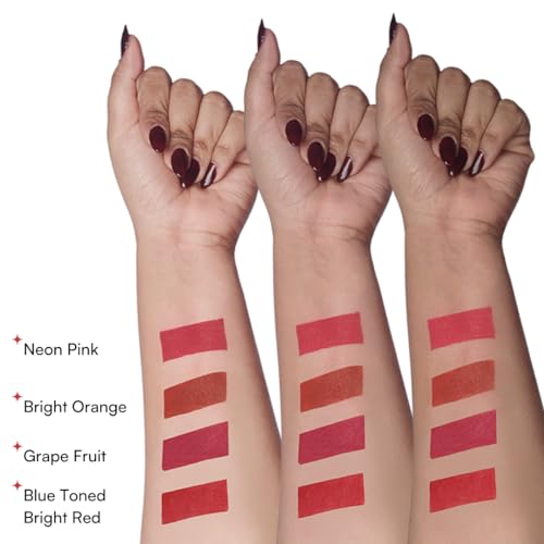 Gush Beauty 4-in-1 Matte Liquid Lipstick Brights, Waterproof | 8.4ml