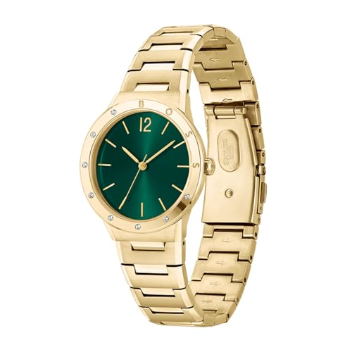 BOSS Hugo Stainless Steel Breath Analog Green Dial Women's Watch-1502649