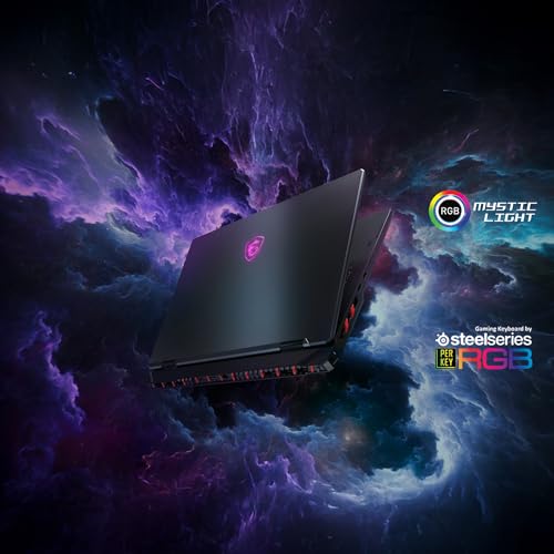 MSI Raider 18 Max HX, Intel 2nd Series. Core Ultra 9 290HX, 46CM UHD+ 120Hz Gaming Laptop (32GB/2TB NVMe SSD/Windows 11 Home/NVIDIA GeForce RTX 5080, GDDR7 16GB/Core Black/3.6Kg) A2WI-1257IN