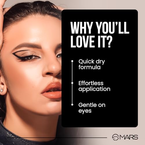 MARS City Stroke Charming Eyes Liquid Eyeliner | Long-lasting | Smudge Proof Eye Liner | Felt Tip for Precise Application | Quick Drying Formula (1ml) (02-Green)